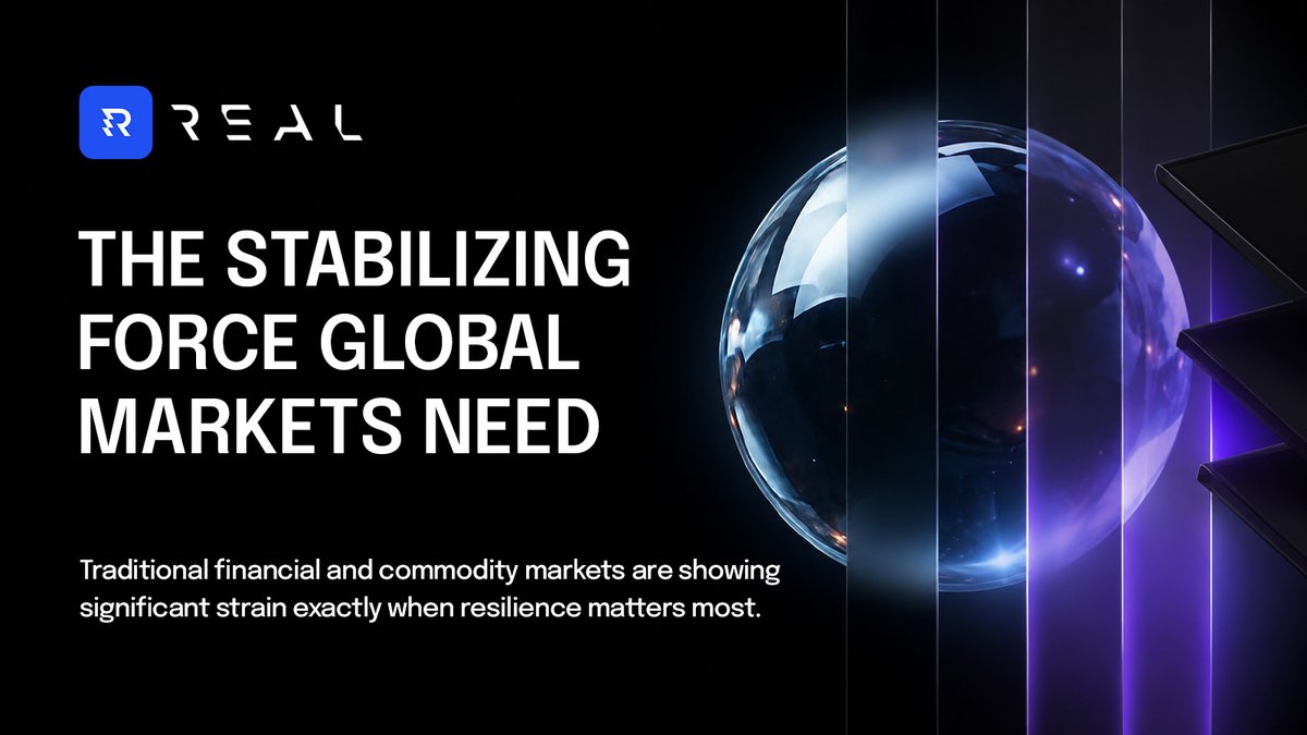Geopolitical shocks are exposing the cracks in legacy markets: slow settlement, trapped capital, and fragile liquidity.

Tokenized RWAs can help markets move faster, verify risk, and absorb stress through deeper capital pools.

REAL is building for that future.

Read more: