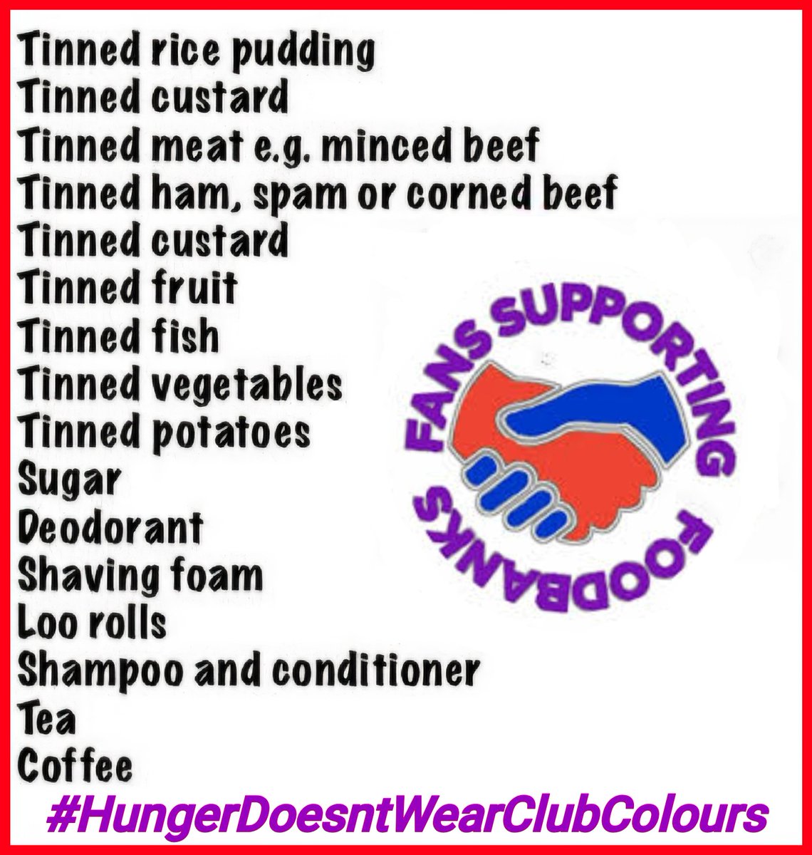 FANS SUPPORTING FOODBANKS #RightToFood tweet media