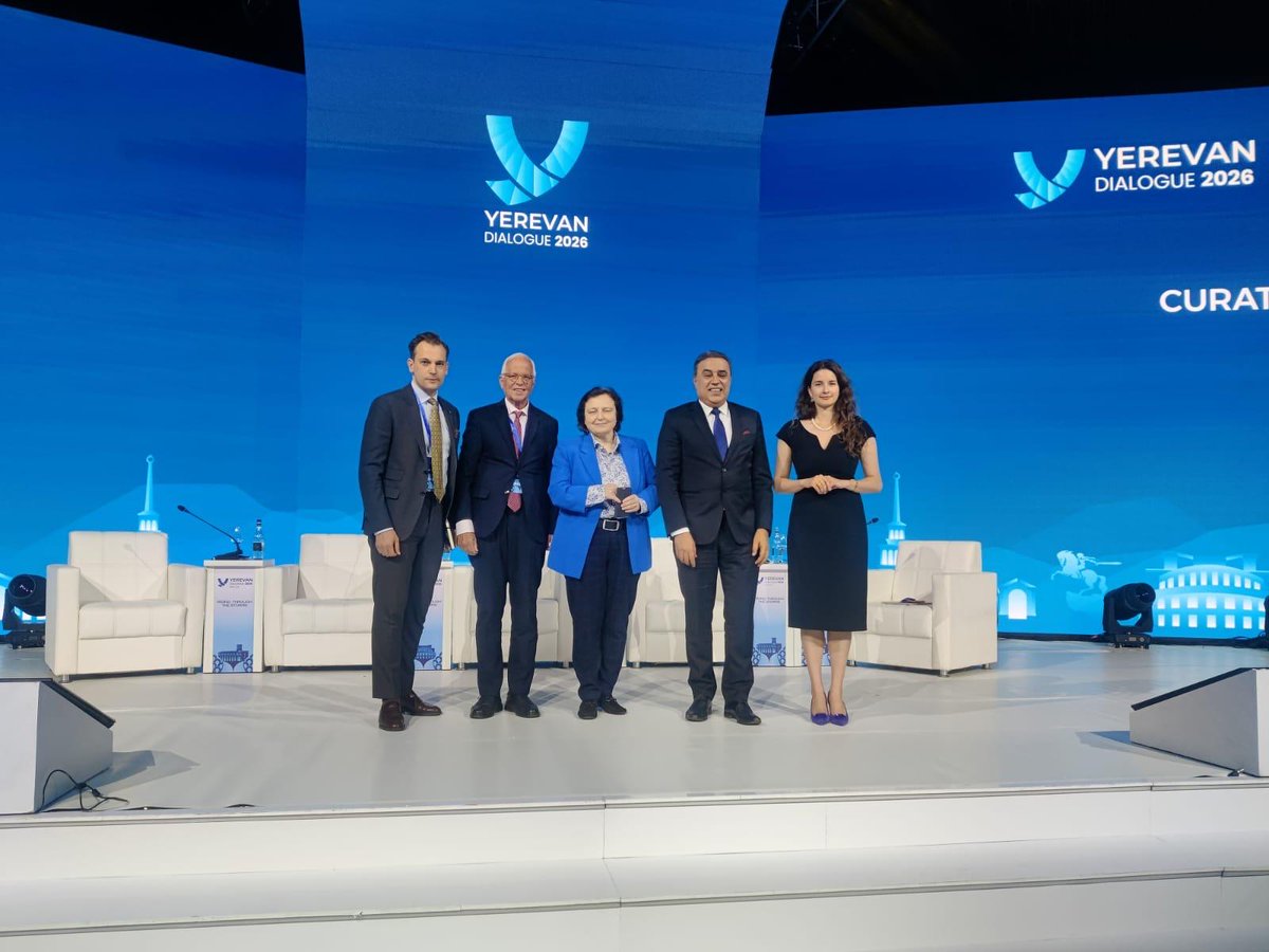 Mehdi_Jomaa's tweet photo. ๐ In an era of intensifying #greatpower competition, the rules-based international order is being tested like never before. For small and medium-sized states, this is not only a #strategicchallenge, but also a question of #resilience and #strongcohesion.
๐ฏ As #geopolitical tensions intensify, #nationalcohesion and regional solidarity are becoming essential #strategic assets.
At the same time, #economicpressures, #supplychain disruptions, #energyinsecurity, #inflation, and #technologicalcompetition are adding new layers of vulnerability for smaller states.
๐ Strengthening #institutionalcohesion, and #collectiveaction is now more critical than ever to preserving #stability, #security, and #sustainabledevelopment.
๐ A timely engaging discussion at @YerevanDialogue, bringing together #policymakers, #leaders,#strategicexperts and #scholars, to reflect on the future of #GlobalOrder.
#Geopolitics #InternationalRelations #GlobalOrder #Multilateralism #Diplomacy #SmallStates #GreatPowerCompetition #Leadership #GlobalConnectivity #GlobalGovernance #SustainableFuture #EconomicReforms #GreenTransition #EUPolitics #InternationalRelations #TechPolicy #AI #GeoStrategy