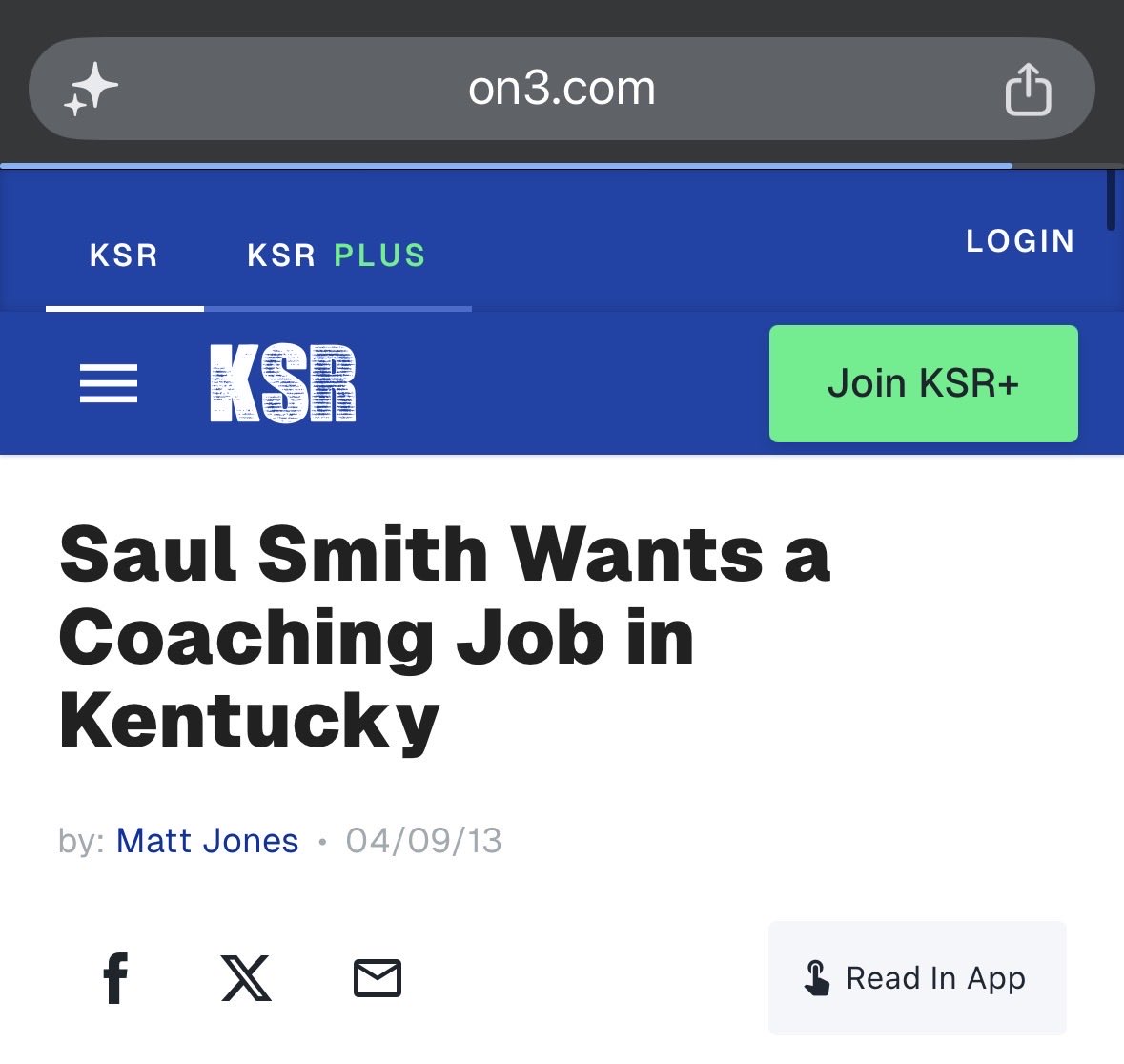 kylestrange2's tweet photo. @KySportsRadio @ryanlemond @DrewFranklinKSR @ShannonTheDude So Saul smith to Kentucky is possible?  🤔 haha https://t.co/jGGur3WFhW
