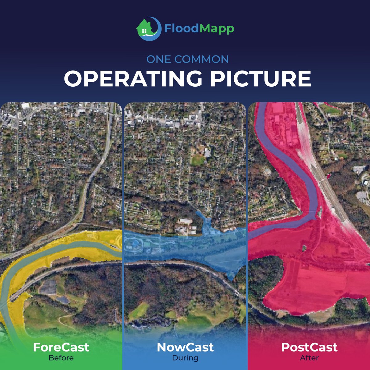 FloodMapp's tweet photo. 🌧️ Meteorologists are the first line of defense in hurricane season. But once a warning is issued, the next challenge begins: understanding what those conditions may actually mean on the ground.

A forecast might indicate heavy rainfall, storm surge, or rapidly rising water levels. The operational questions are different:
• Which roads may become inaccessible?
• Which neighborhoods or facilities are exposed?
• How quickly could conditions change?

FloodMapp combines forecast rainfall, live gauge data, terrain, and coastal information to help translate evolving conditions into a clear picture of potential flood impacts across communities and infrastructure.

The goal isn’t to replace forecasts—it’s to help teams better understand how those forecasts may translate into real-world impacts before, during, and after an event. 🔗 https://t.co/fwNakwBak6

As Hurricane Preparedness Week continues, it’s a good reminder that preparedness depends not just on knowing a storm is coming, but on understanding what it could affect.

#HurricanePreparedness #Meteorology #EmergencyManagement #FloodPreparedness #Resilience #PublicSafety #GIS