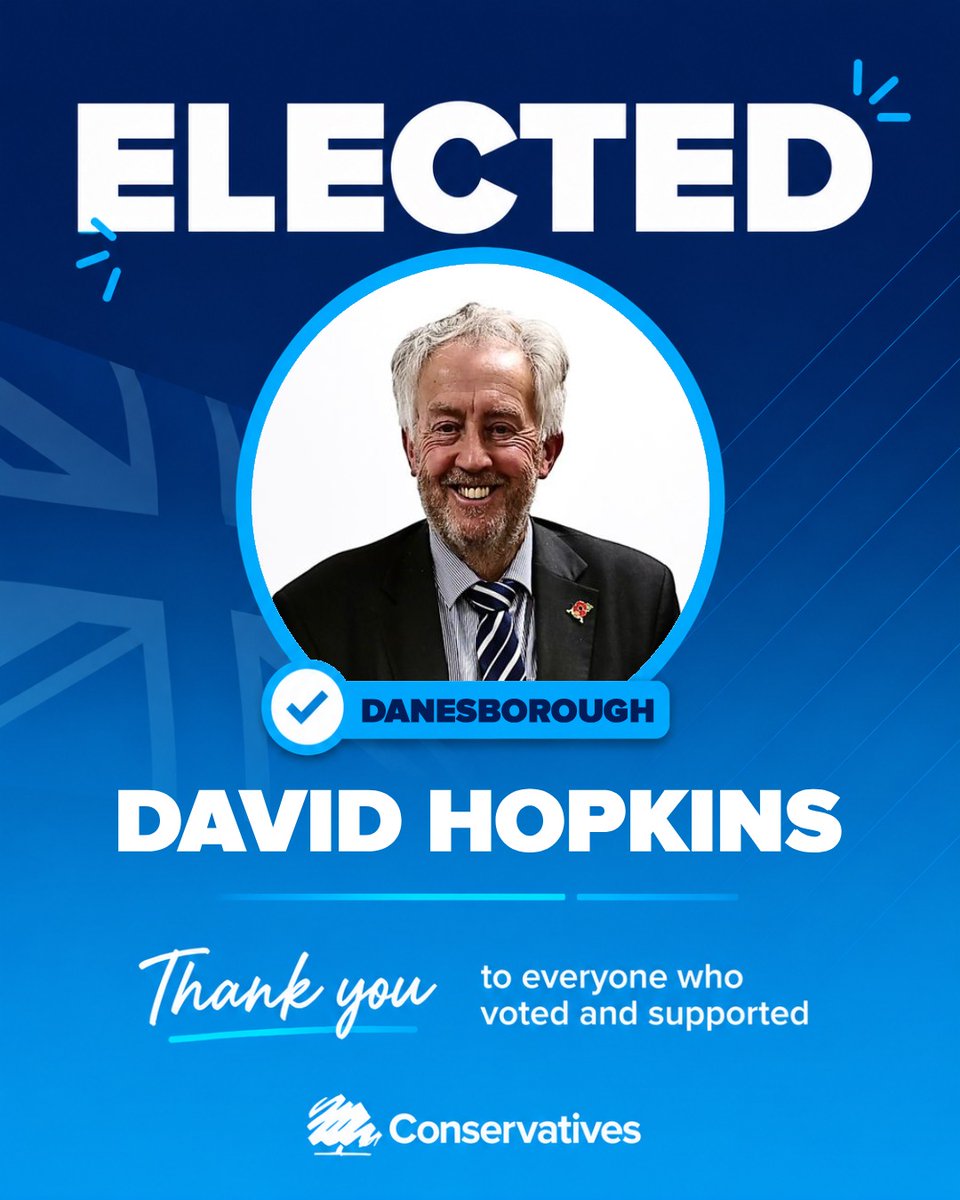 MKConservatives's tweet photo. 🔷 CONSERVATIVE WIN 🔷

Congratulations to David Hopkins on winning a seat in the Danesborough ward 🔷🗳️ https://t.co/zqV8ZxjmGW