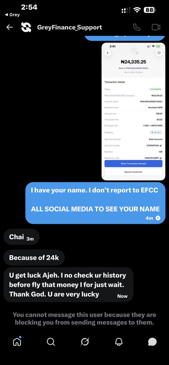 ImoMorickz's tweet photo. @GreyTeam_Ng Don’t try it. He just scammed me! https://t.co/fNtHKjmNNf