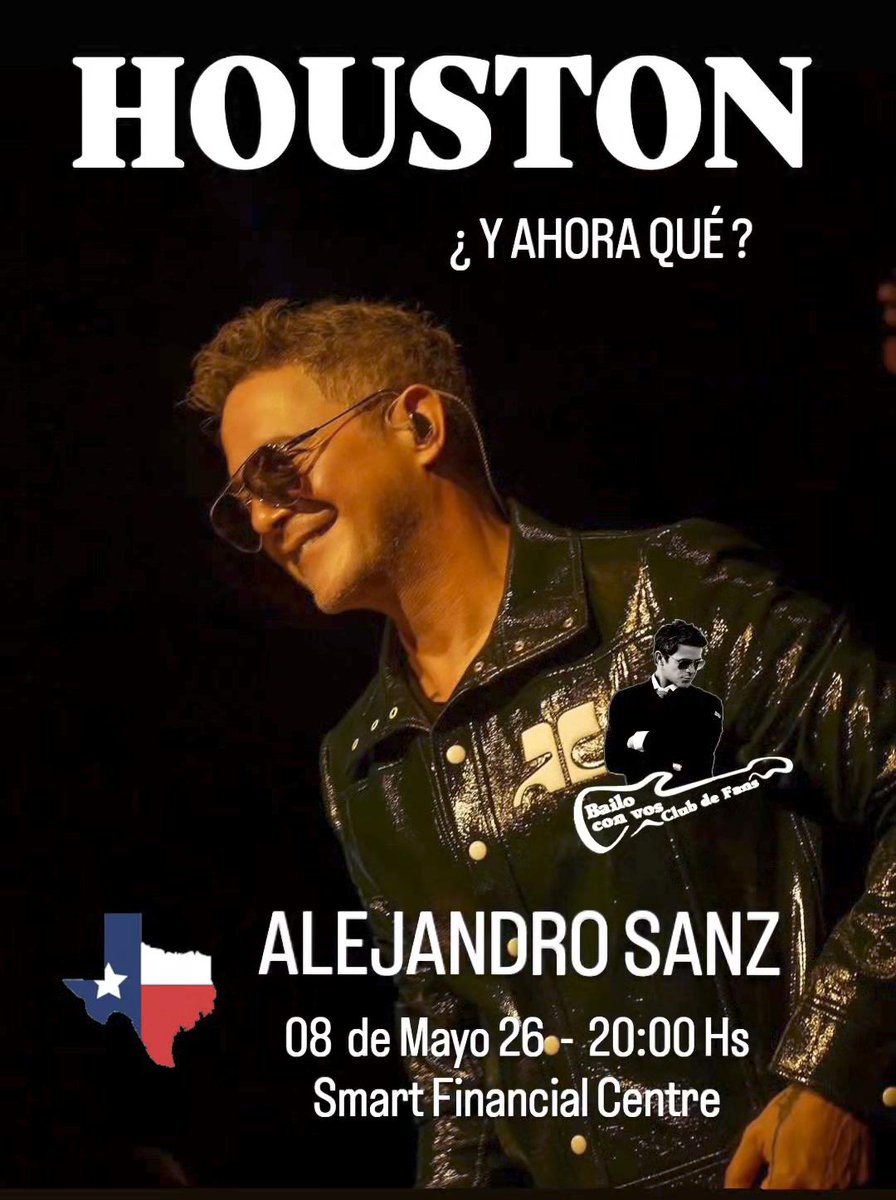 Sigue la gira por USA y hoy es el turno de #Houston . Que pasen una maravillosa noche en este tour #YAhoraQué . @alejandrosanz
#AlejandroSanz #SanzEnUSA #WorldTourYAhoraQué