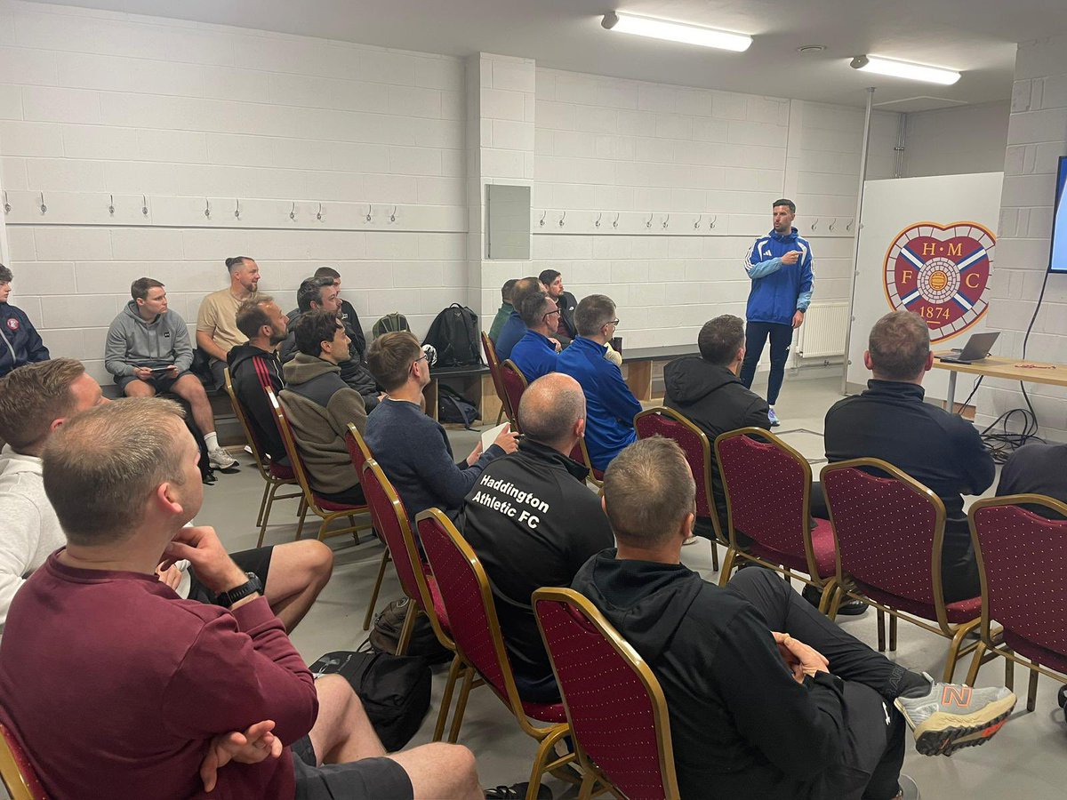 ScotFASouthEast's tweet photo. Coach Education | 

Great day on the pitch with @heartscoaching delivering the Introduction to Coaching course to 32 candidates.

Really engaging group with loads of great ideas to take back to their clubs. Brilliant to see so much enthusiasm for coaching! 👏

#ScottishFACoachEd https://t.co/N5r9MVzreU