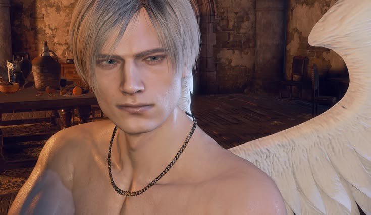 AKAlCHO's tweet photo. angel  leon.  #leonkennedy  #residentevil https://t.co/ZoSyVGK3eD