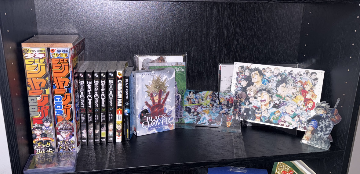 My Black Clover collection for now! Can't wait for the box set