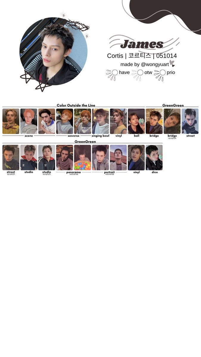 wongyuart's tweet photo. 🥨[코르티스/CORTIS] 'GREENGREEN' ALBUM PHOTOCARD TEMPLATE!  
- feel free to use! 
- drive link above

#CORTIS #MARTIN #마틴 #JAMES #제임스 #JUHOON #주훈 #SEONGHYEON #성현 #KEONHO #건호 pc photocard scan https://t.co/FhGfZNmjaa