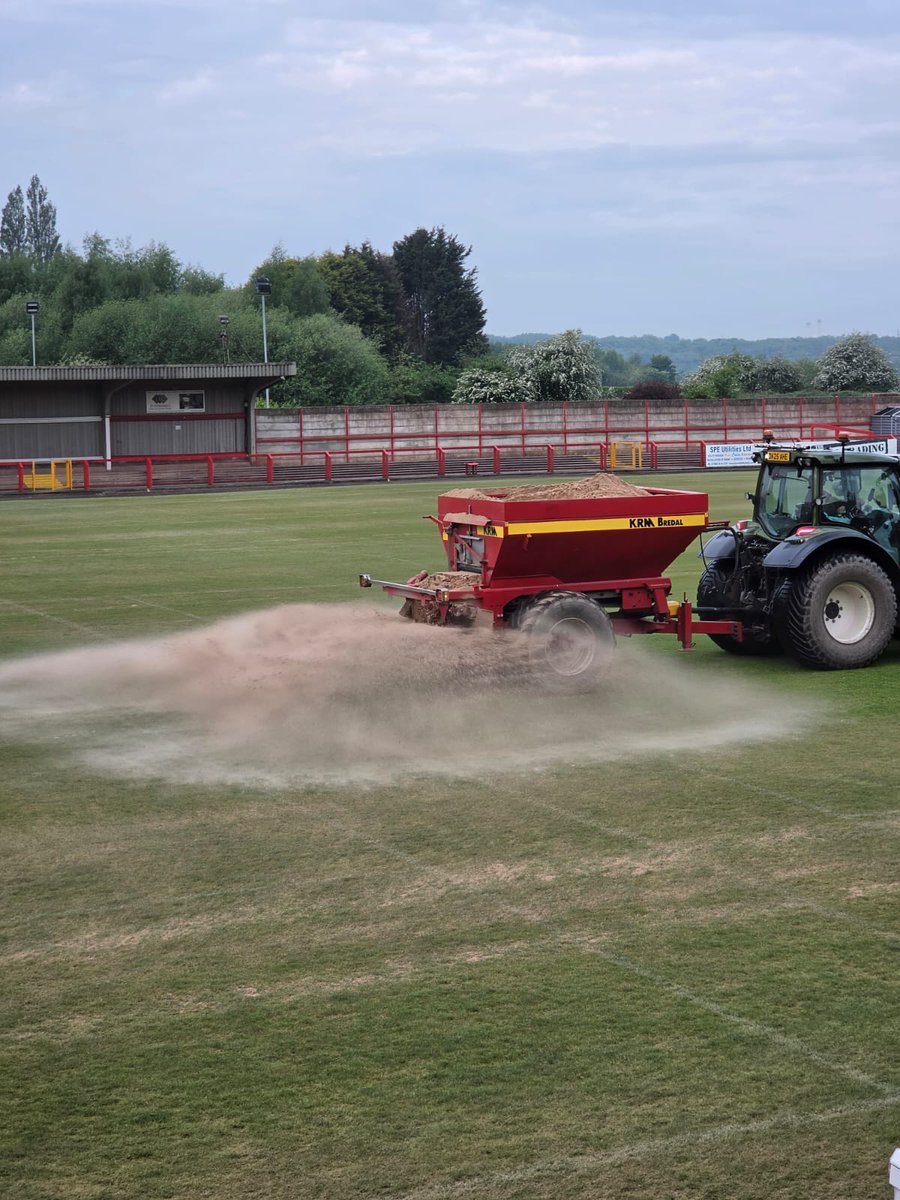 kevs666's tweet photo. Pitch renovation work this morning at @WittonAlbion by @FineTurfServ  @Cheshire_FA @NorthwichNews @NorthernPremLge #northwich #groundsman #footballpitch #football https://t.co/uvkzgO2WSL