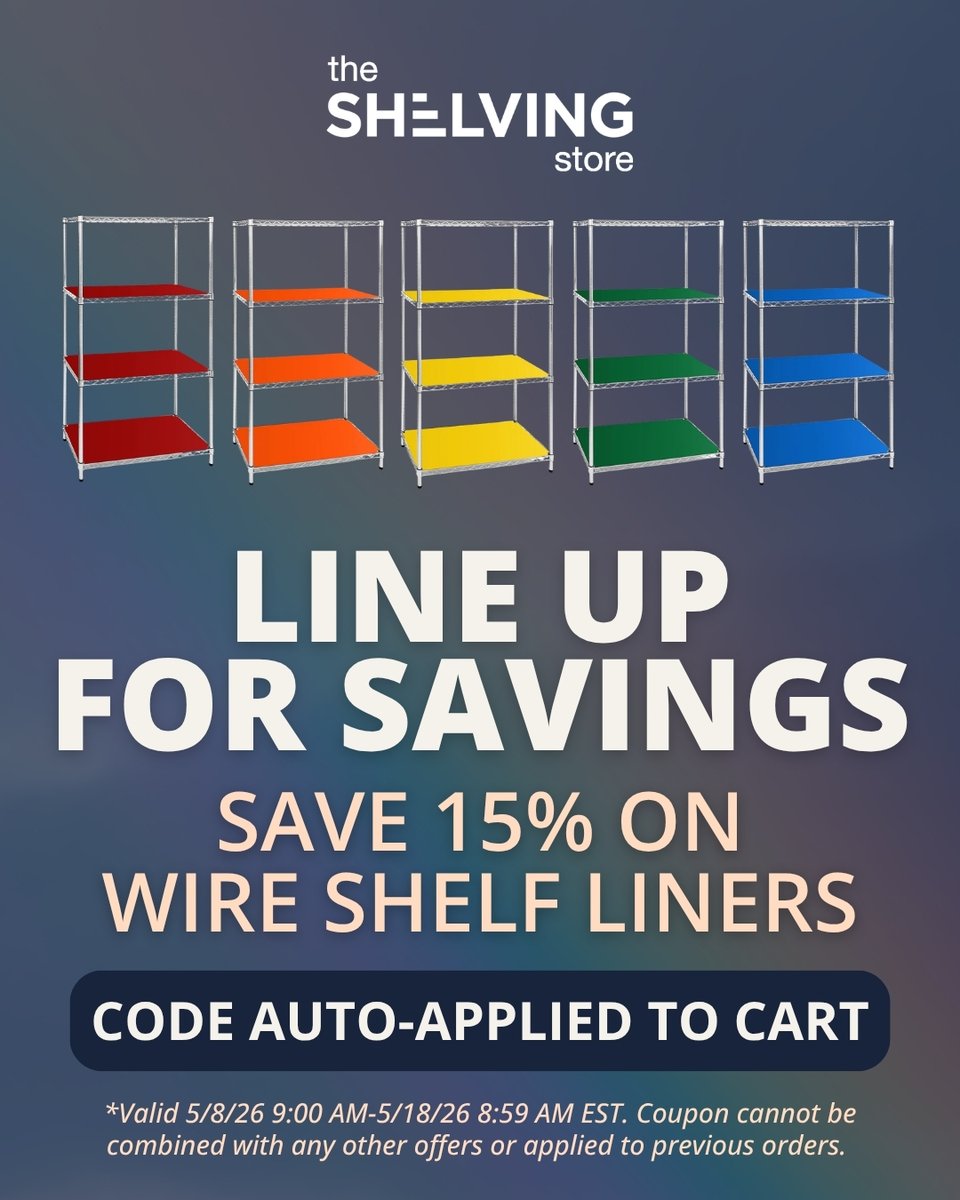_ShelvingStore's tweet photo. Transform your wire shelving into solid storage space with liners: https://t.co/tE0mXKS052 https://t.co/A06bytr7x3