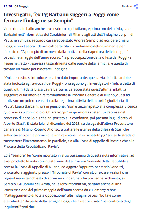#garlasco

RAI NEWS 24
Barbaini suggerì a Poggi come fermare l'indagine su Sempio