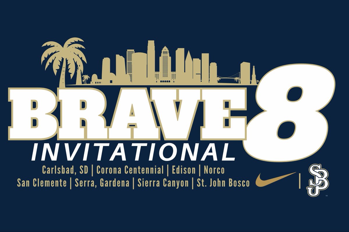 boscofootball's tweet photo. 2026 Brave 8 Invitational Passing Tournament is happening on Saturday, May 16 on campus at St. John Bosco HS. Excited to host some of the top programs in Southern California!
#DestinationBosco #Brave8
Information: https://t.co/dYzfWWBQzl https://t.co/vQD86PwkWq
