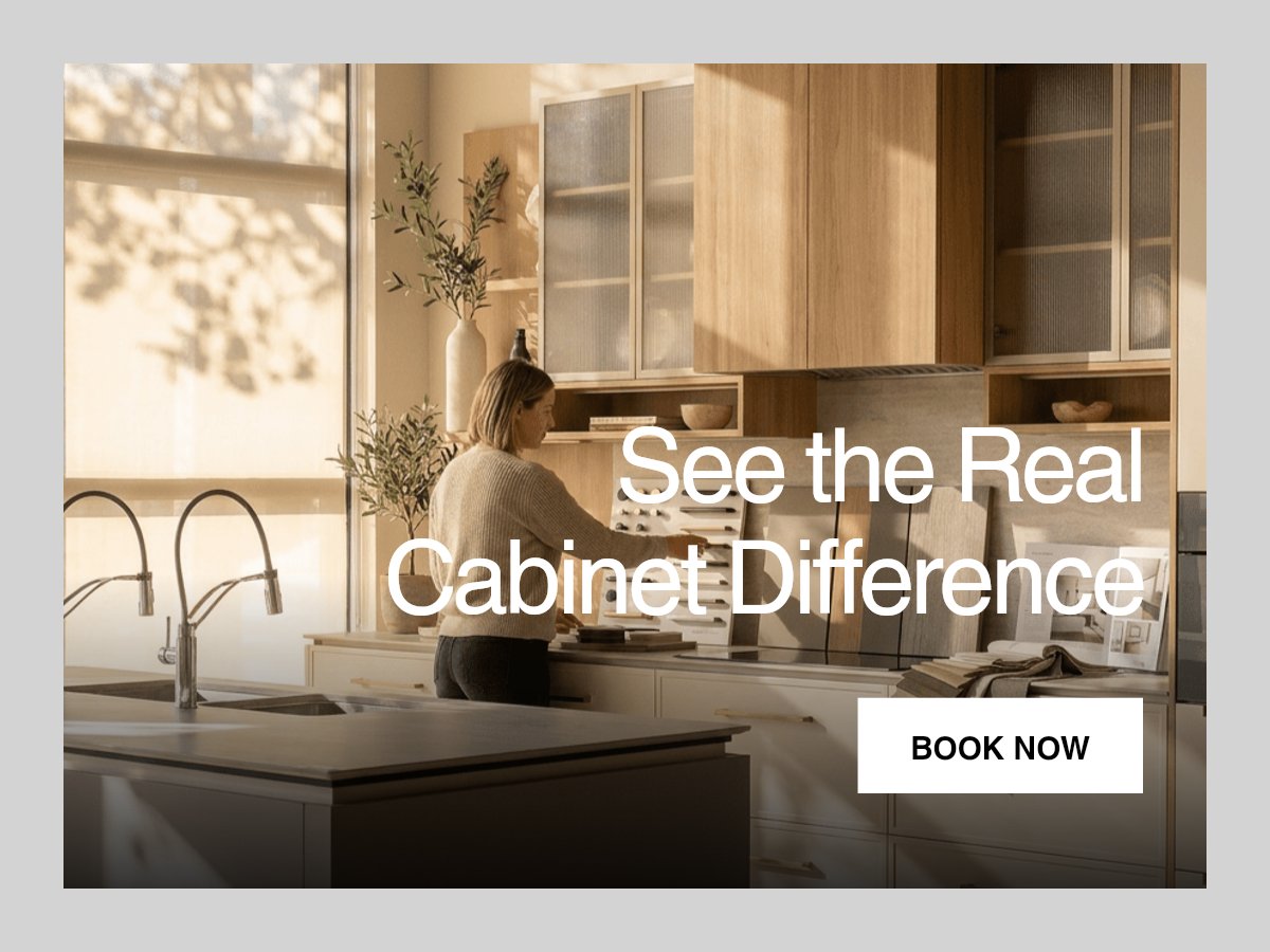 RonbowCorp's tweet photo. See and feel the real difference before you commit. Visit our showroom to compare cabinet finishes, textures, and hardware in person—no filters, just facts. DM us to book your personalized consultation today. #BayAreaRemodel https://t.co/hLq91q8t6t