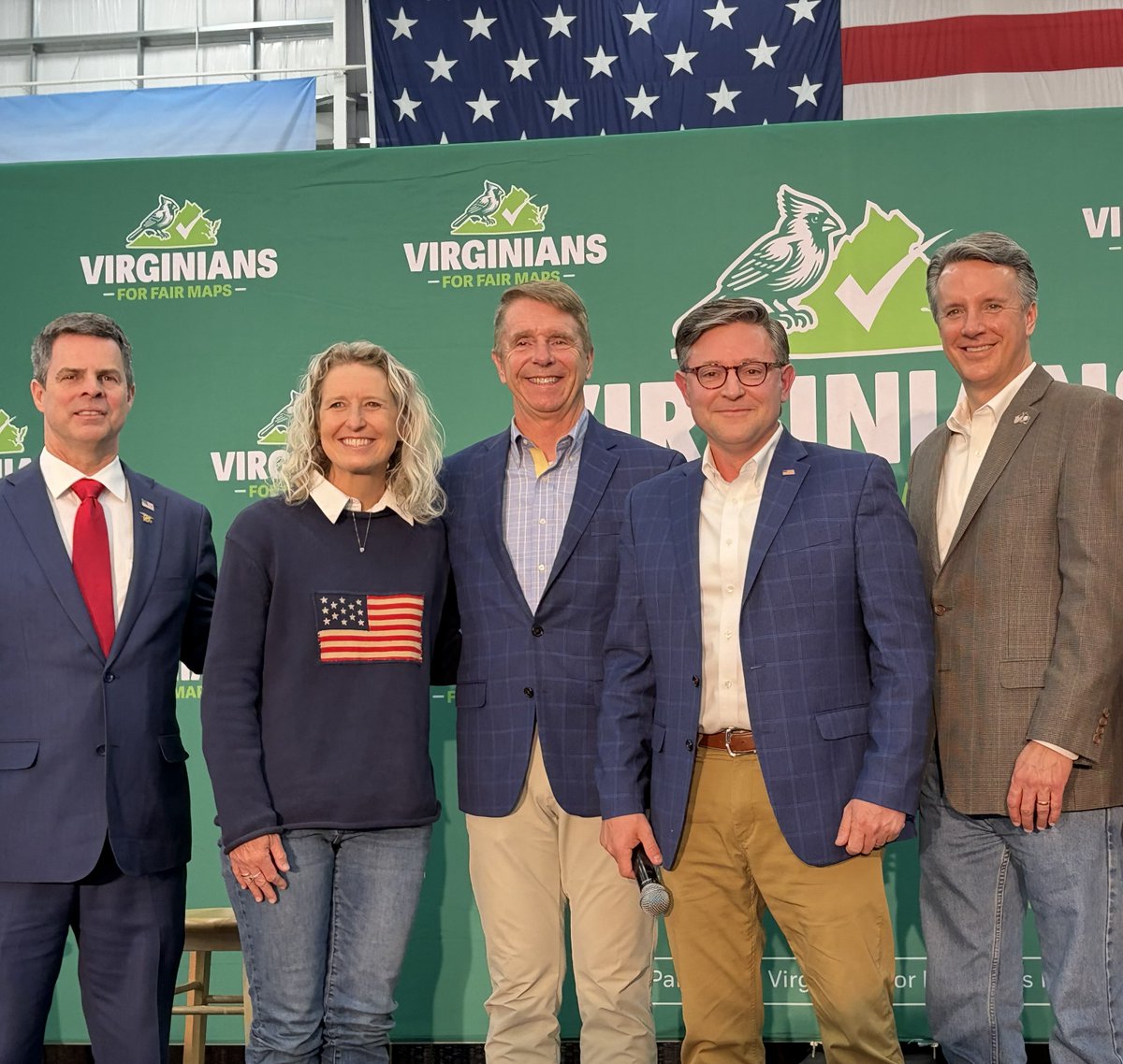 MikeJohnson's tweet photo. A great day for Virginia and America! 🇺🇸 https://t.co/niHeYwre0l