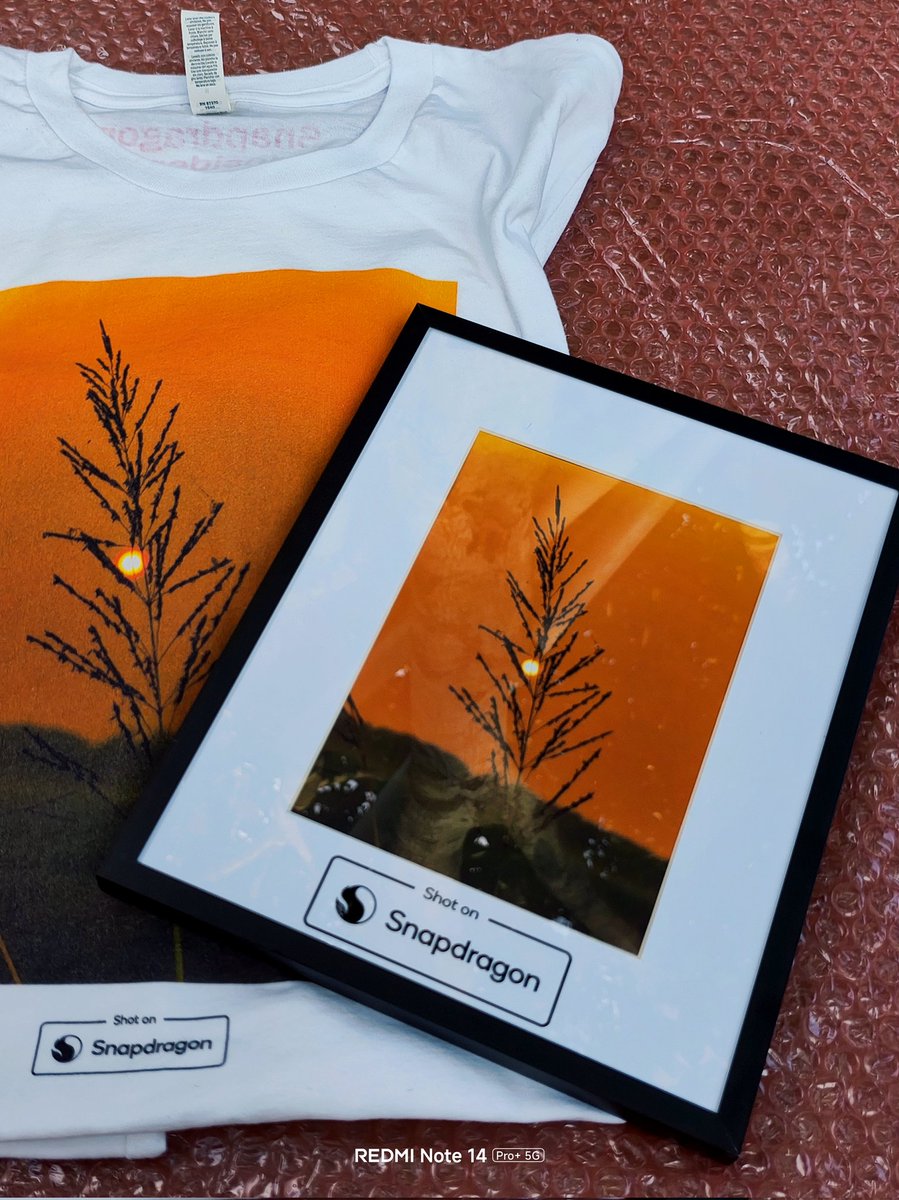 im_manojit04's tweet photo. Today I received this custom exclusive merchandise T-shirt along with my framed winning shot (Shot on @Xiaomi #redminote14proplus5g) from the #NatureNovember them. This is a proud moment in my Photography journey.
Thank you so much team @Snapdragon @gregcroc @SnapdragonCarla https://t.co/4UeCPggqPb