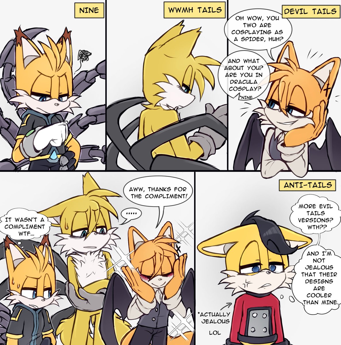 Idea from the comment hahkh

#TailsTheFox #MilesTailsPrower #AU