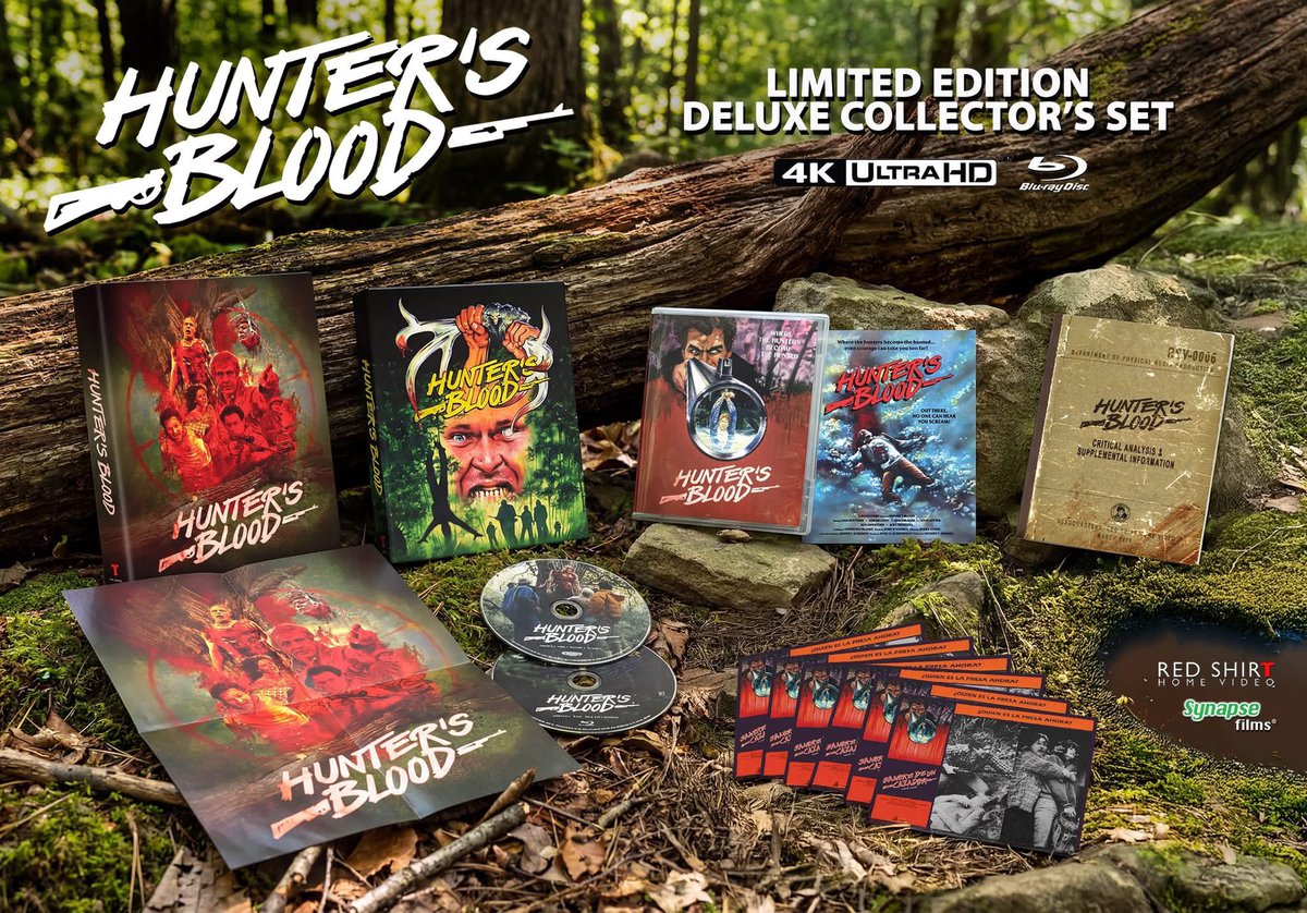 synapsefilms's tweet photo. HUNTER'S BLOOD is available to order NOW from the Synapse Films website, @diabolikdvd , and @orbitdvd https://t.co/tGKoEcagtq