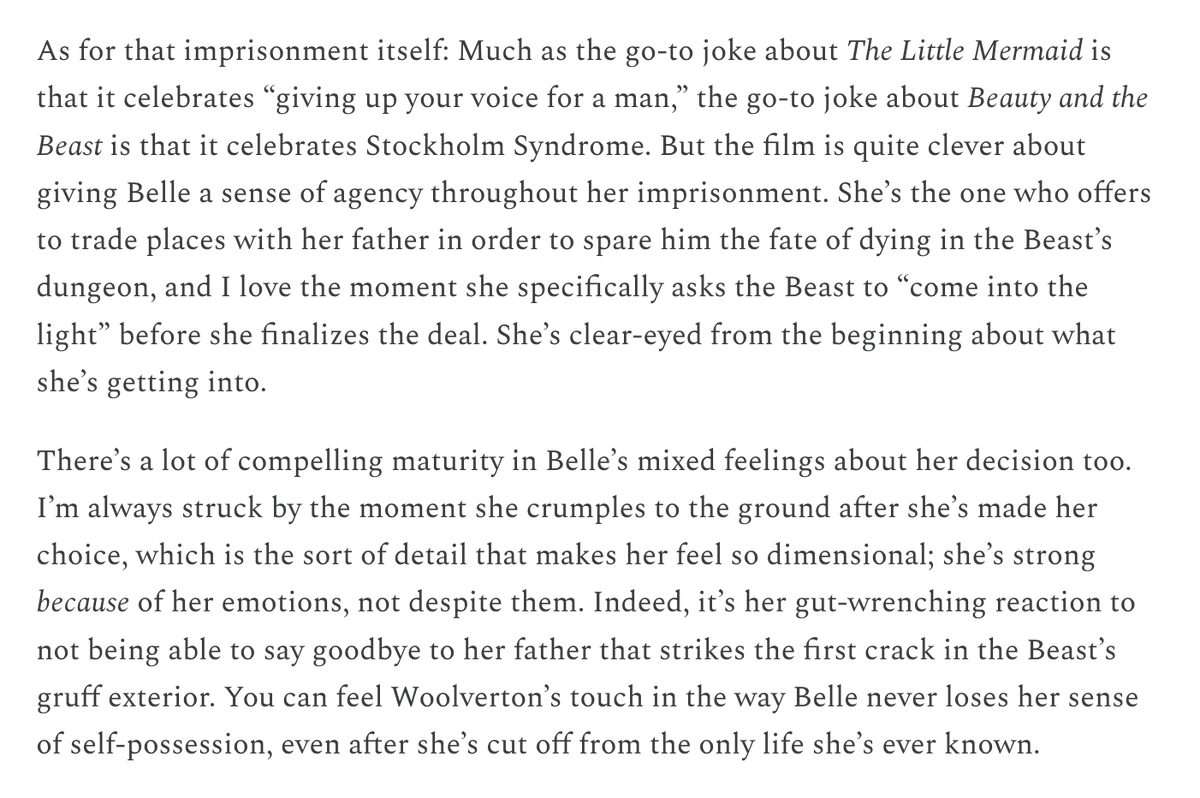 CarolineSiede's tweet photo. I'm bringing back my Disney princess column and tackling Beauty and the Beast, Stockholm syndrome, why we want female characters to be role models, and how Disney's first female screenwriter gave Belle more dimensions https://t.co/uf3oi3yDDl https://t.co/POabjAadUo