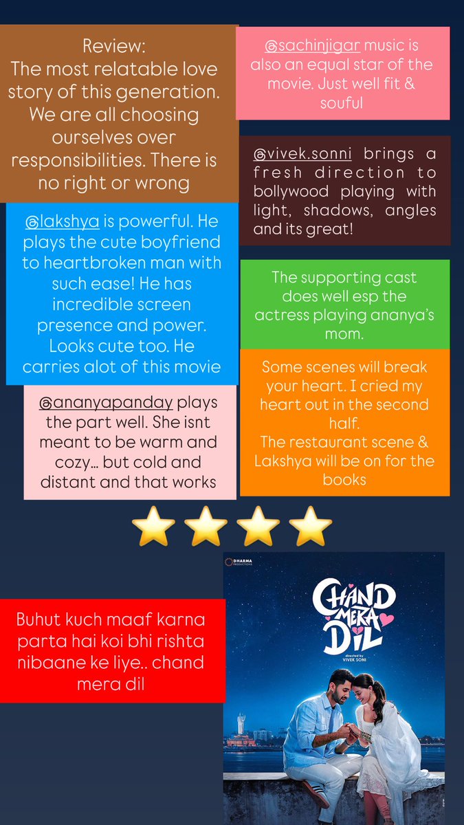 MaaNey's tweet photo. #Chandmeradilreview @DharmaMovies https://t.co/qMxTSHE9Kx