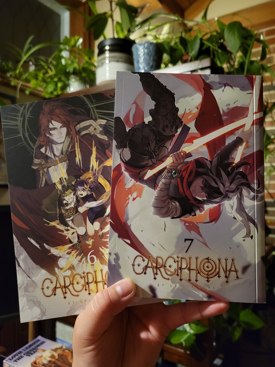 QueerComics's tweet photo. Looking forward to catching up on physical copies of @Okolnir's Carciphona I picked up at Anime North! I've been following this comic online for around a decade. Her Amongst Us comic is one of my faves! https://t.co/o9P25EPGNh
