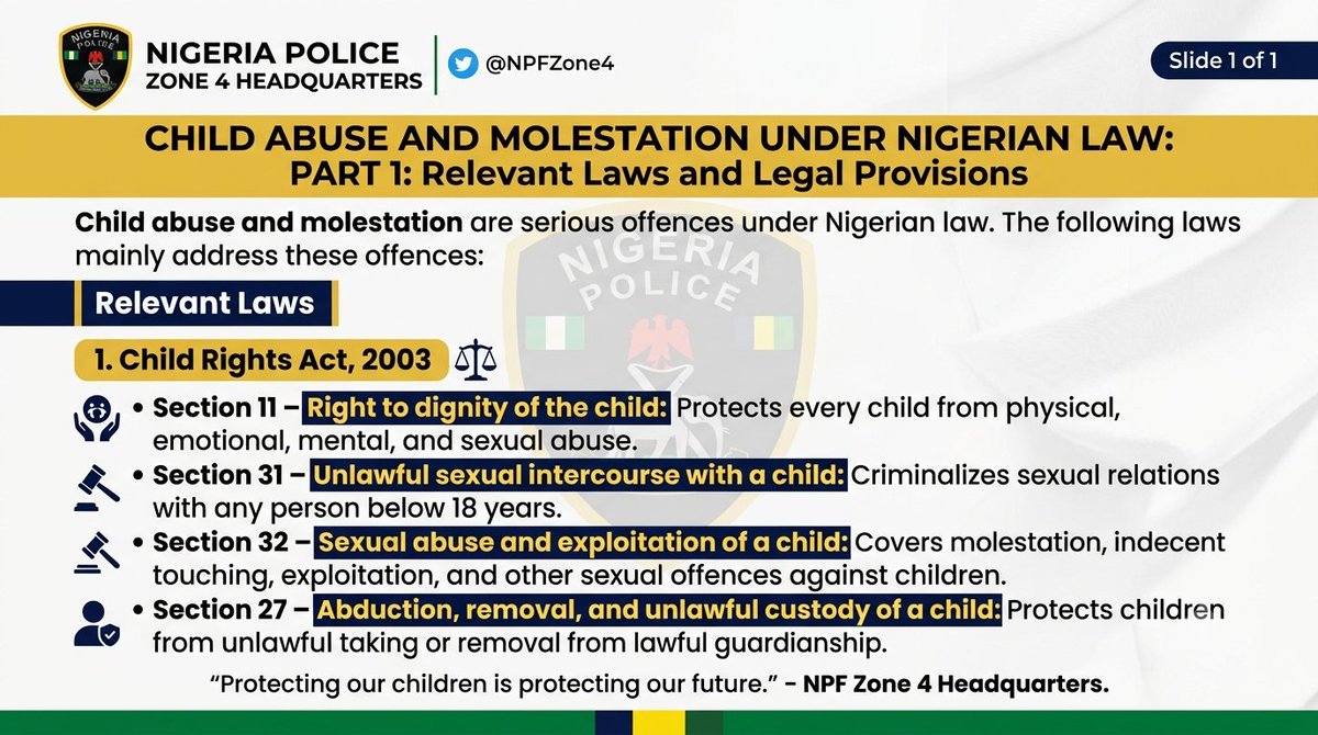 OchoMoney's tweet photo. Know your Laws ⚖️

A society that protects its children, protects its future. https://t.co/54VSkXbv6H