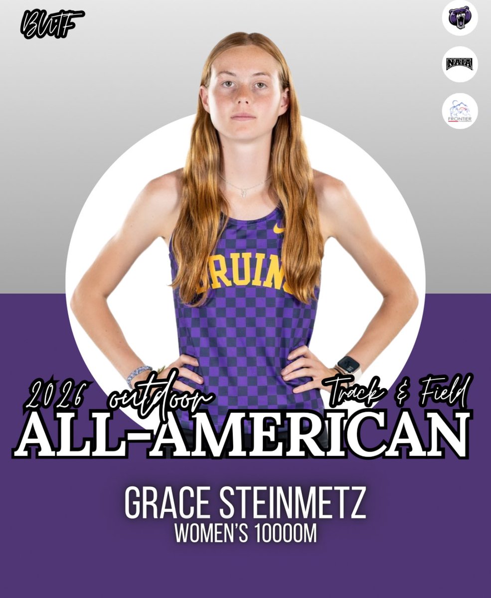 CoachMusiel's tweet photo. Grace earning a 7th place finish in the 5km and becoming a 2x All American this week at Nationals.  
Quite the freshman year.  
Representing Bellevue University the right way!  
Now it’s rest time. 
@BUBruins https://t.co/NmxXY7sg2k