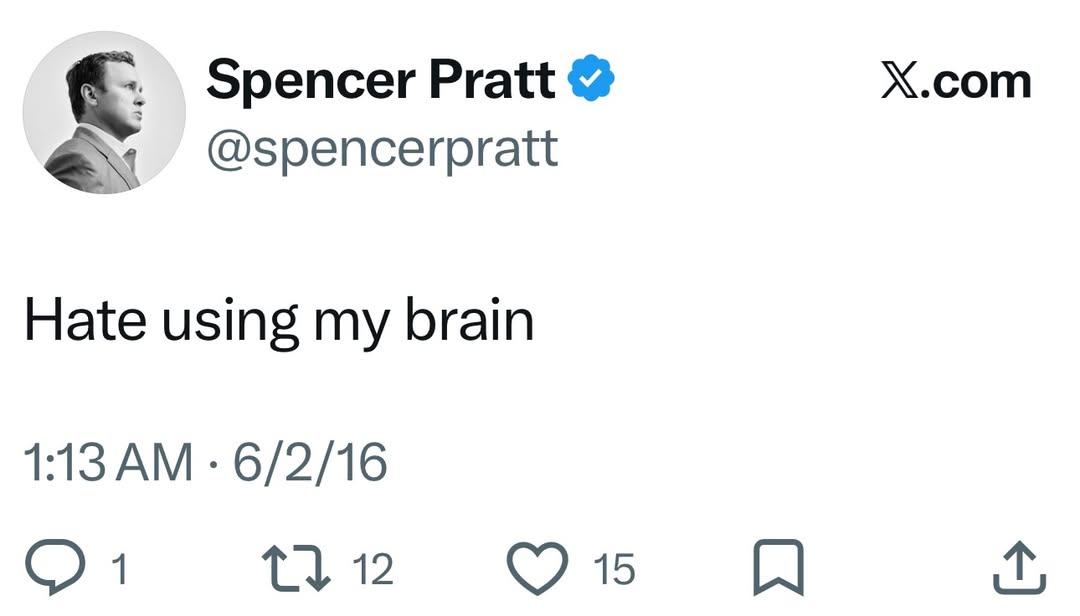 BGFloridaplayer's tweet photo. @spencerpratt https://t.co/CVbVPyXVzC