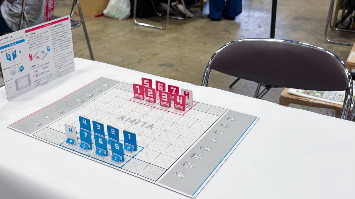 oworksgame's tweet photo. 試遊コーナーもご用意しております！

#ゲムマ2026春 #推理 #デザイン #ボドゲ #ボードゲーム #AMITA #アミータ https://t.co/m0V1DgcdHv