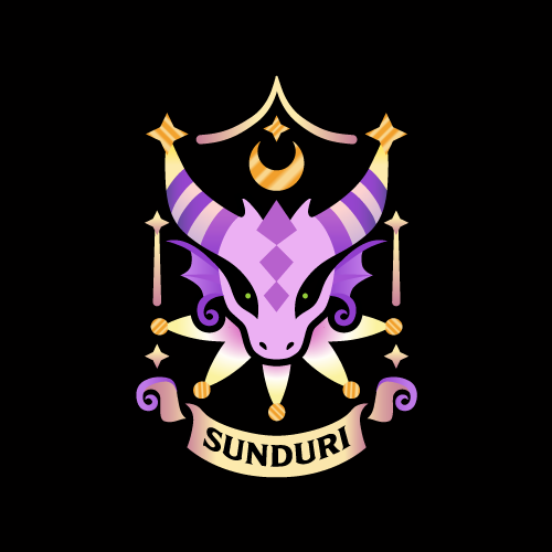 Sundurer_IA's tweet photo. Some logos for Sunduri's things and a background pattern~

#illustrator #pattern #vtuber #dragoness #logo https://t.co/wIOBxP2UCR