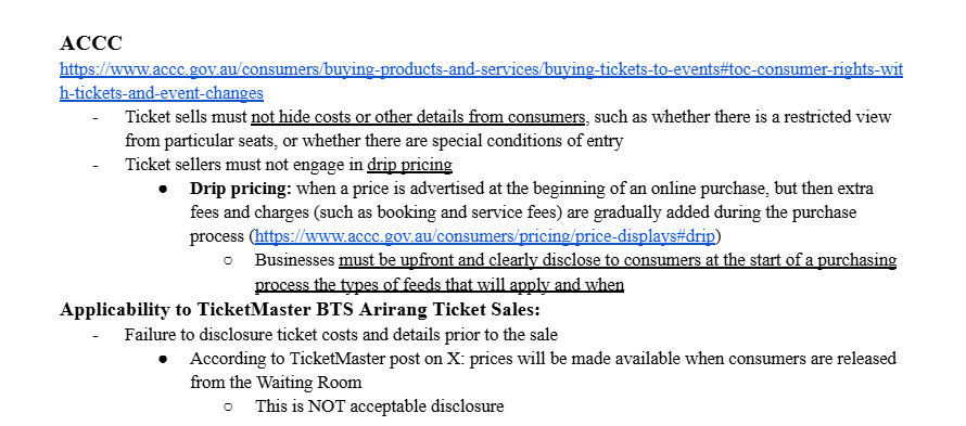 min_sandrist's tweet photo. INFORMATION FOR TICKETMASTER AND ACCC -- Ticket Price Disclosure https://t.co/vJpChdJWsm