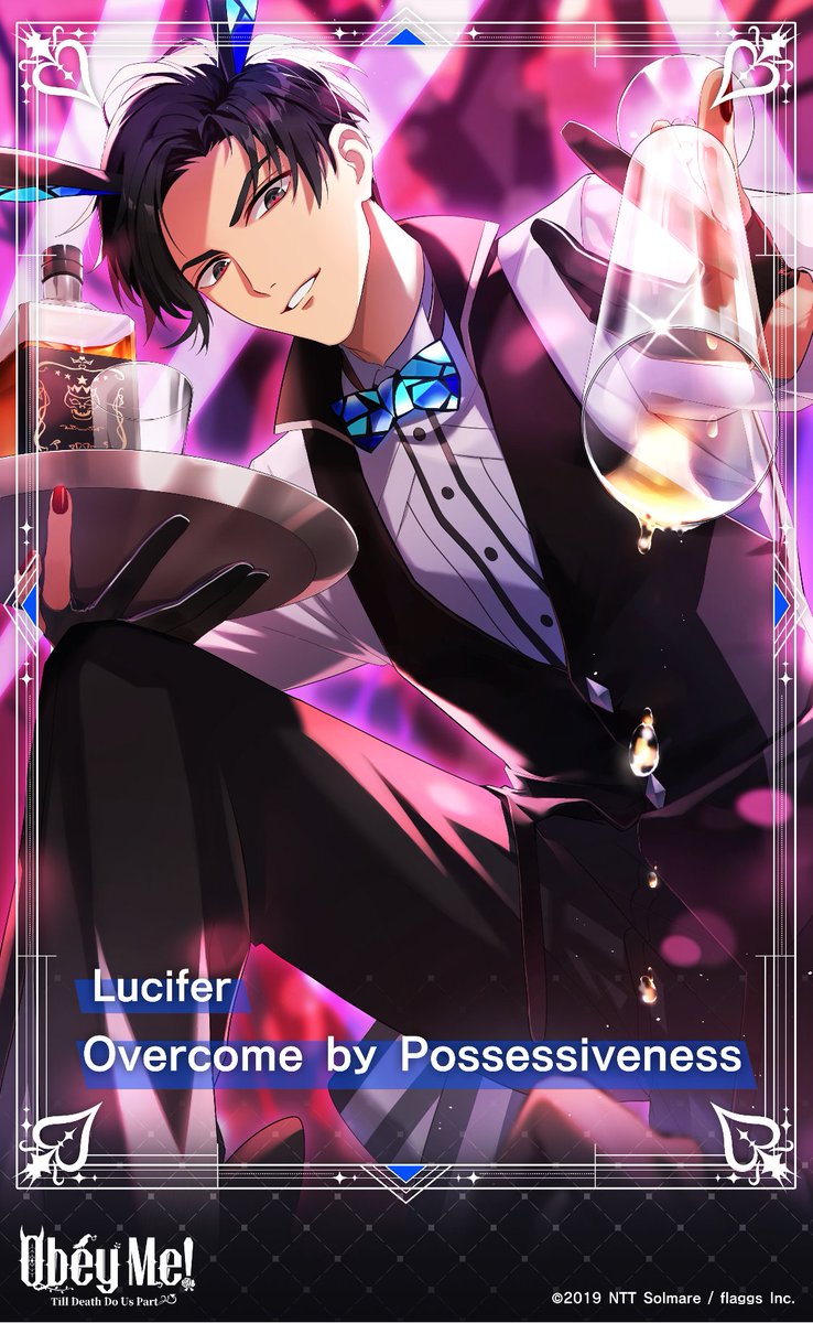 ObeyMeIDO's tweet photo. 📢 Introducing the Demon's Party: "Enchanting Bunny Showtime" Cards!

Lucifer "Overcome by Possessiveness"

A certain incident sends his possessiveness spiralling out of control...
What will he do under the guise of “overwriting” ?!

*In Card Stories, the character featured on the card appears as your partner.

#ObeymeIDO