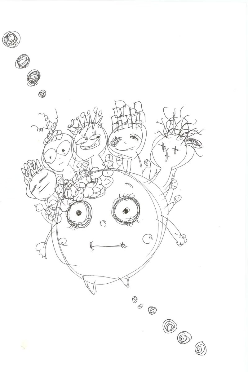 IRORONA_jp's tweet photo. 頭のなか会議中
everyone is talking inside my head

#IRORONA #doodle #weirdcore #outsiderart #oc https://t.co/2cI6NAwx5o