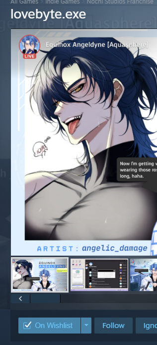 CrossingF's tweet photo. @nochistudios played the demo on stream forever ago for my "Yandere Month" event, I'm excited for the full game! https://t.co/VV9YYo4IV1