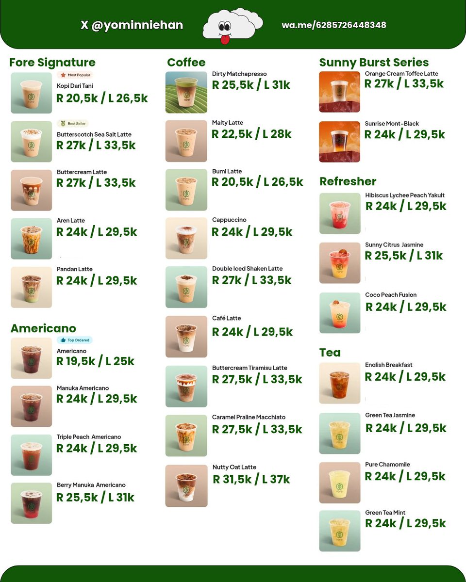 yominniehan's tweet photo. PRICELIST JASDOR FORE 🟢😋

Fastresp: https://t.co/KYK8aVKMgW
Channel: https://t.co/PHwxq1A3wa…

Selalu open! Bakal berkabar di channel semisal lagi slowres^-^

Bisa order satuan. Testi cek pinned

# jasa order fore kopi kopken tomoro voucher murah wfc potongan https://t.co/mKhriQlu62