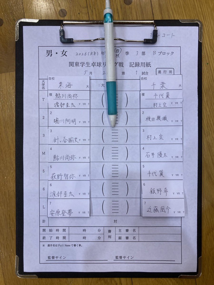 chiba_table's tweet photo. 本日より春季リーグ戦が開始します‼️
第１試合は東海大学です。応援よろしくお願いいたします🙇‍♂️🙇‍♂️ https://t.co/RJ3VpWlwUF