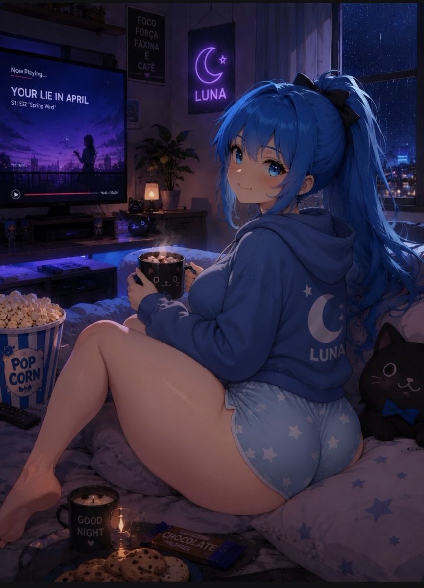 BlueMaidLuna's tweet photo. movie nights are better with company 🌙🍿
come sit next to me…
I saved you a blanket and the last cup of hot chocolate ☕💙
#AfterWorkVibes #NightIn #ChillNight #SelfCareNight #ComfortWatching #HomeVibes #AdultingMood #PeacefulMoments #CozyRoom #WeekendMood #linknabio https://t.co/wnjywl4yWY