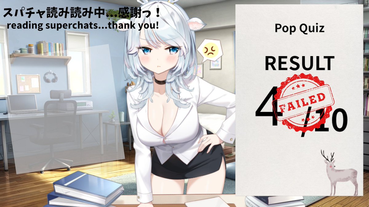 thank you for coming~! YOU FAILED THE QUIZ!! anyways, hope you