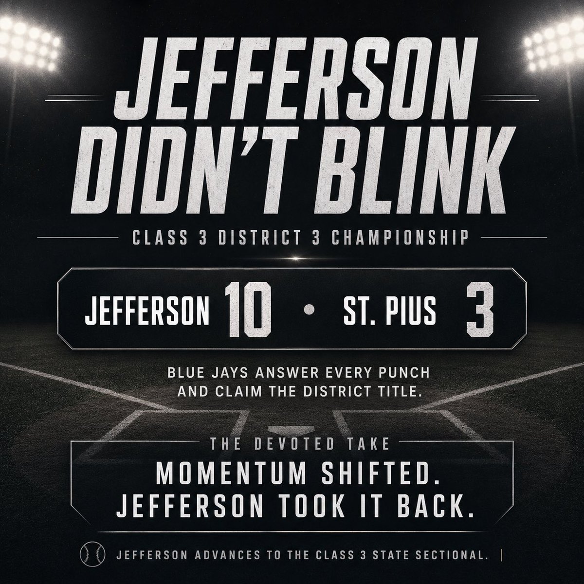 LiveStreamSTL's tweet photo. Jefferson Didn’t Blink https://t.co/l2y2iiTaRD @R7Bluejays @BlueJayBall @BlueJayBoosters @R7Activities https://t.co/l8AljuGNQJ