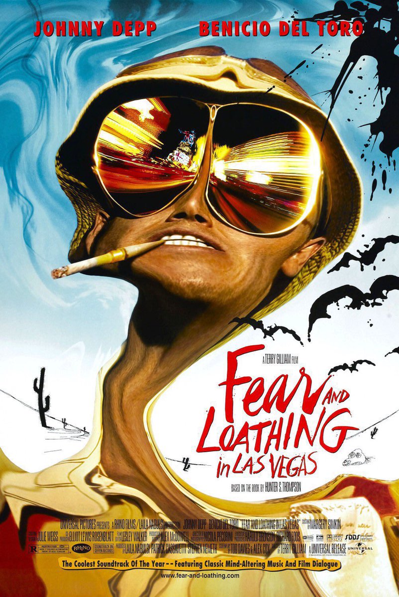 FilmNewsNos's tweet photo. 🎬MOVIE HISTORY: 28 years ago today May 22, 1998 the movie 'Fear and Loathing in Las Vegas' opened in theaters!

#JohnnyDepp #BenicioDelToro #TobeyMaguire @EllenBarkin #GaryBusey #ChristinaRicci #MarkHarmon #CameronDiaz #KatherineHelmond #MichaelJeter #PennJillette @MrCraigBierko https://t.co/xsf4yhAxCJ
