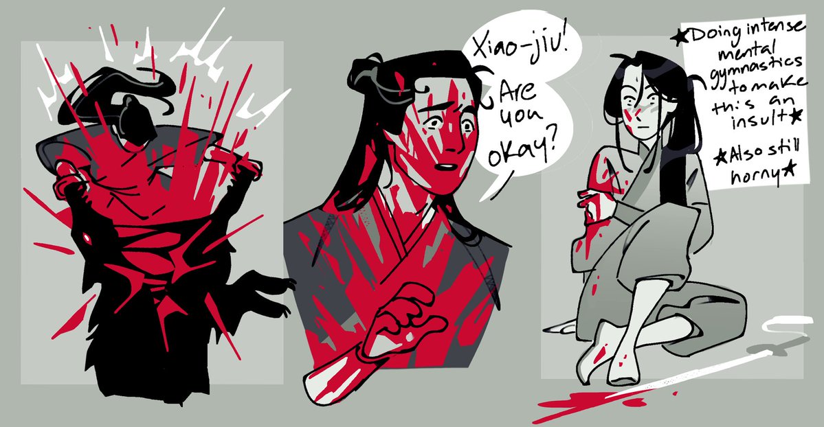 starsnores's tweet photo. people liked this one on tumblr, a comic about sj and yqy going on a mission together as disciples and yqy kind of loses it when sj gets hurt https://t.co/4N9soIbKco