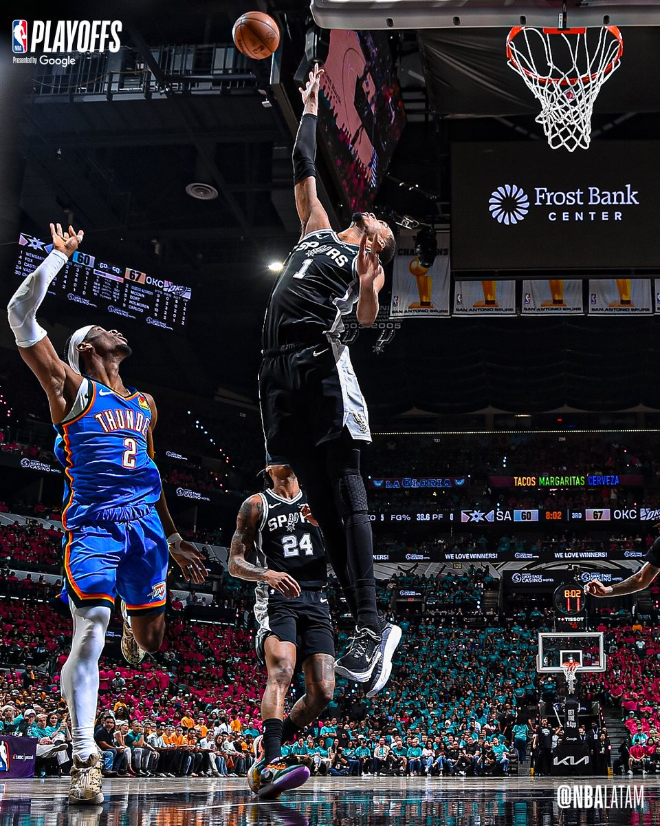 NBALatam's tweet photo. Así se ve lanzar por encima de Wemby 🤯 https://t.co/DO6OhiKwS4