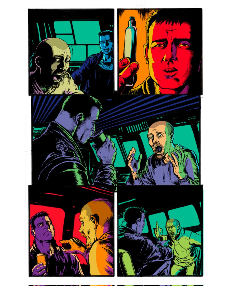 bloopperson's tweet photo. @mysteryblkgirI I was messing around one day and recolored a page with the watchmen color palette https://t.co/t1ZkZtOjUn