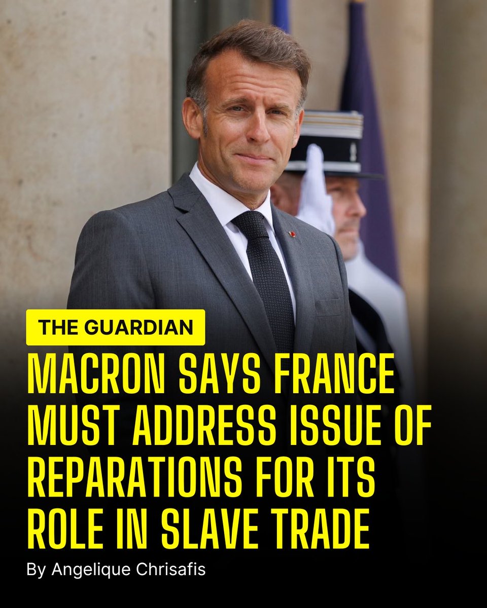 ArevaMartin's tweet photo. You cannot build progress on historical denial. ✊🏽

France’s role in slavery and colonialism helped build enormous wealth while millions of enslaved Africans and their descendants were denied freedom, dignity, opportunity, and humanity. Those consequences did not disappear with abolition. They continue to shape society through systemic inequality and racial disparities that still impact Black communities around the world today.

Macron’s comments may not go nearly far enough, but publicly acknowledging the need for repair is still a significant moment. Too many governments have spent decades avoiding these conversations because confronting the truth also means confronting responsibility.

In America, we should be having these conversations too. Instead, the Trump administration is focused on attacking diversity programs, targeting Black history, and rolling back efforts designed to create greater equity and inclusion. We are also continuing to see attacks on voting rights that make it harder for marginalized communities to fully participate in democracy. That combination of historical denial and political suppression should concern every American who truly believes in justice and equality.
 
#Reparations #BlackHistory #RacialJustice #VotingRights #SystemicRacism