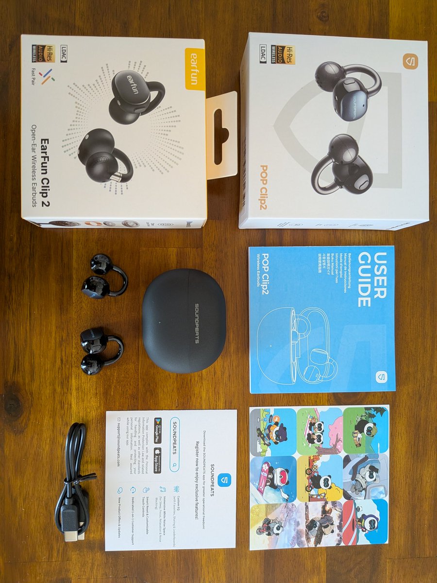 hirokicky's tweet photo. SOUNDPEATSのUU2(本名はPOP Clip2なのか？)が低音が出るってんで買ってみた。
アプリもあるので登録するかと認識コードを送信してもらおうと何度かボタンポチってるけど一向に認証コードが送られてこん！
まぁ繋ぎさえすりゃ音は鳴るんで良いけどね。確かに塞がない系では頑張ってるわな。ライバルと。 https://t.co/1zpqgYgsCy