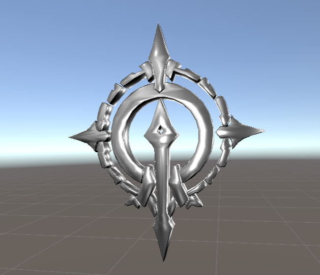 mugetsuvrc's tweet photo. 既存の髪型をblenderで調整して自分のエンブレム作って自分の剣作りました。頑張ったので褒めてくれ。途中だけど https://t.co/R74BQ15mHs