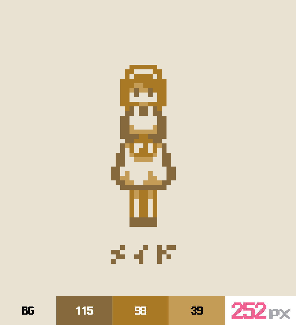 marchdot10's tweet photo. 【ドット数256制限】メイド #dotpict #ドット絵 https://t.co/Bhg94jDrRa