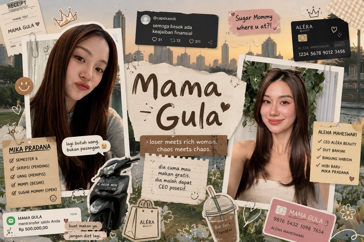 forkeepexisting's tweet photo. #LenaMiu lokal au | Mama Gula 

Mika cuma bercanda soal cari sugar mommy. Sayangnya (?) semesta malah ngirimin dia CEO posesif.

—by, ayjkirari https://t.co/LfPvD9kDOu