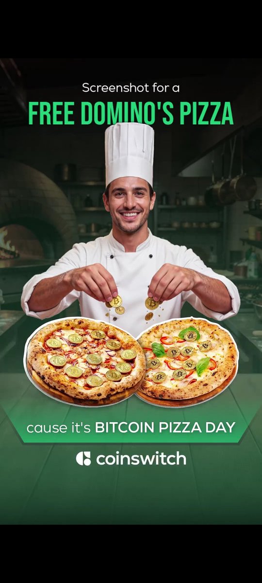 Abhishe_6's tweet photo. @CoinSwitch @dominos_india Here is my Perfect screenshot 🍕 
Happy #BitcoinPizzaDay 🍕🥳 @CoinSwitch  

#BitcoinPizzaDay #Bitcoin #CoinSwitch #PizzasForAll https://t.co/CrUjvvw9gb