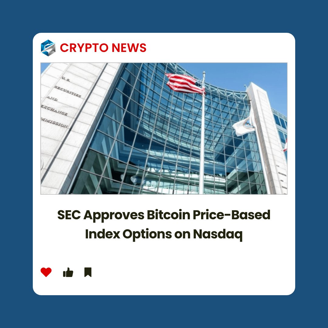 ZedxionC's tweet photo. SEC Approves Bitcoin Price-Based Index Options on Nasdaq.

#SEC #Bitcoin #Nasdaq https://t.co/PD1zRzkL8I