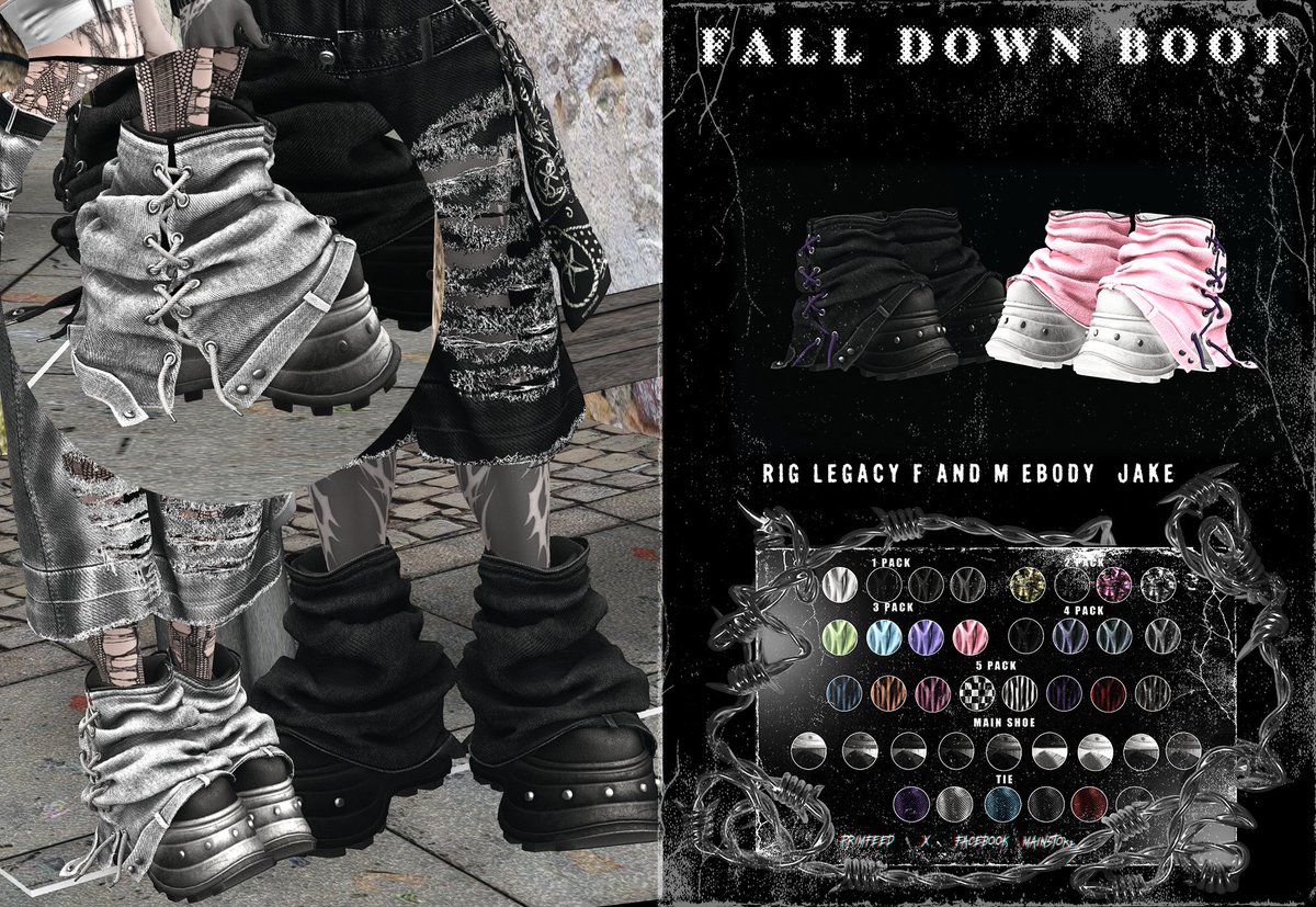 NaomiQi_DAE's tweet photo. = DAE = fall down boot x  Super Tear shor Fpack
📷 Giveway 48hours time! [3 winner ]📷
Like / comment / share 
Soon released at@The Warehouse event Open 23th 10pm SLT
Taxi https://t.co/lStuqdcXui https://t.co/Ew9Fc3XXyh